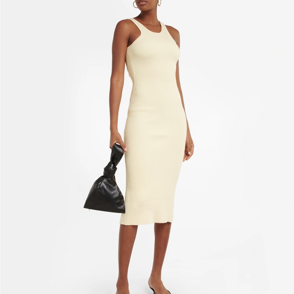 Yellow Curved Compact Dress NWT